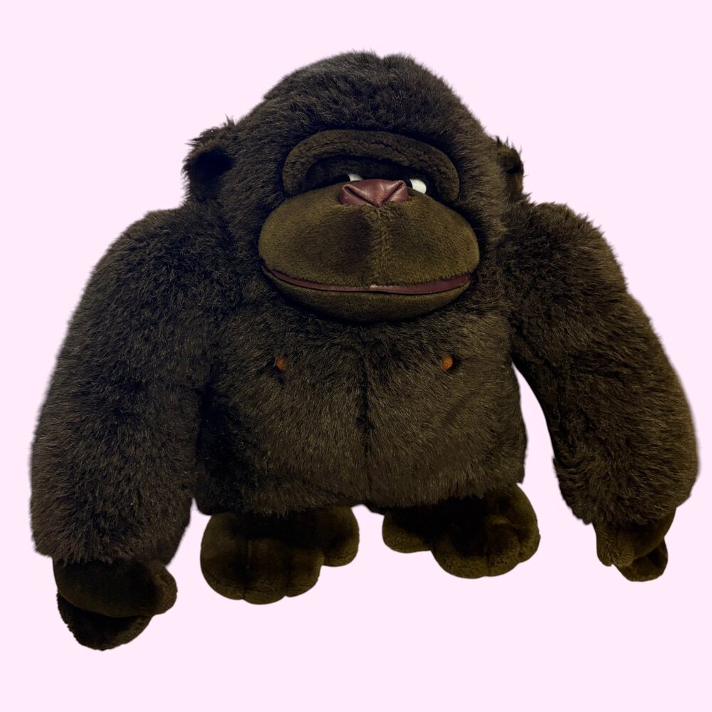 Dakin Tsuruya Gorilla 1988 Vintage Plush Stuffie Toy Brown 14in Korea(SKU:520TO)
